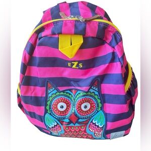 Hanna Andersson Owl patched Striped Back pack